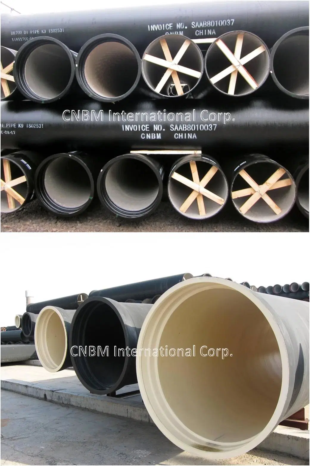 Ductile Iron Pipe Cemet Lining +Zinc Coating Bitumen Painting