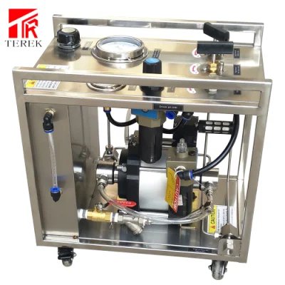 Стенд для испытания гидростатического/гидро/гидравлического насоса давления марки Terek для испытания газовых баллонов на шлангах